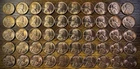 1945-D Lincoln Wheat Cent GOLDEN LUSTROUS GEMS Uncirculated Roll Of 50 Coins