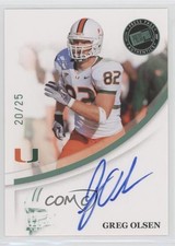 2007 Press Pass Signings Green 20/25 Greg Olsen Auto 9ba