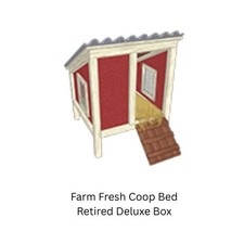 Webkinz Retired Deluxe Farm Fresh Coop Bed Barn Rustic Farmer Bed