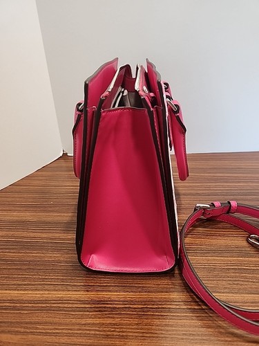 Michael Kors Umhängetasche Sheila Medium Hot Pink Weiß Pailletten Blumenmuster - Bild 4 von 9