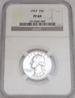 1957 Washington Quarter NGC PF69 = A Bright SILVERY 25c BOOK VALUE = $150