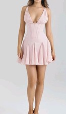 HOUSE OF CB Samidapink satin corset mini dress Size M-US