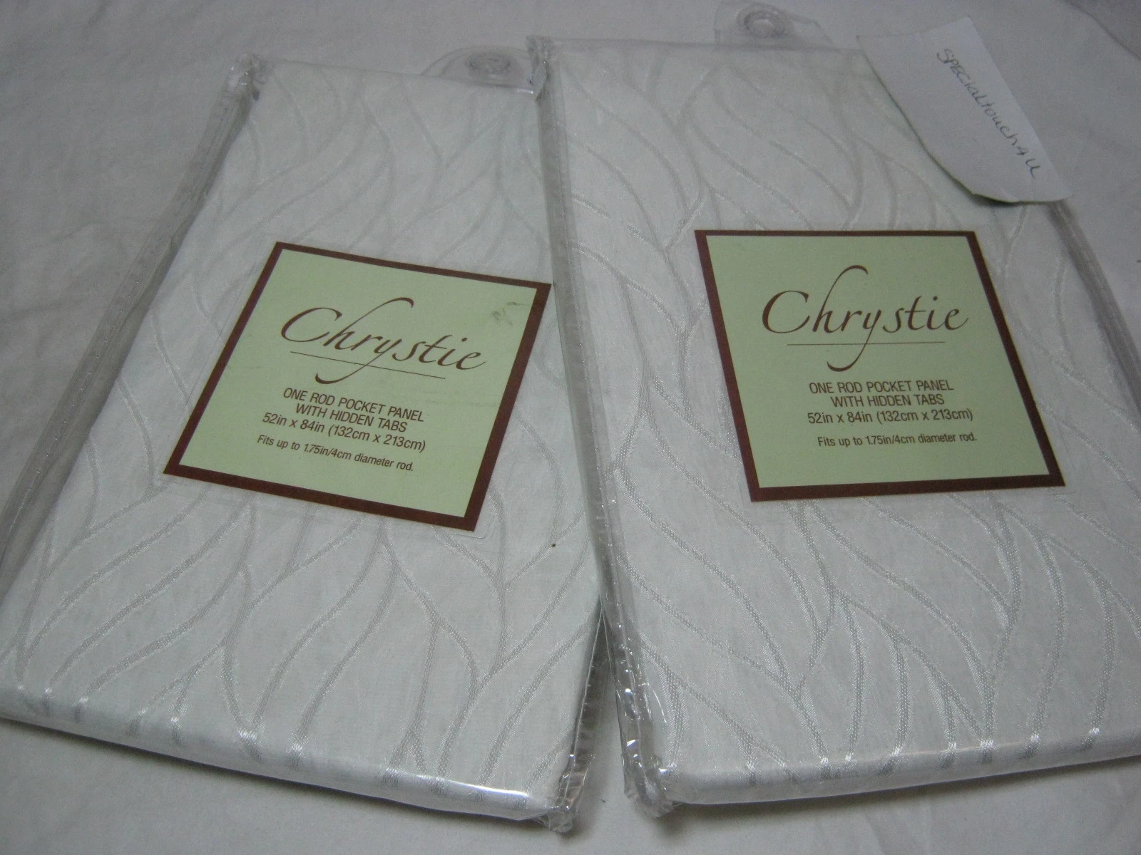 New Chrystie Rod Pocket Window Panels With Hidden Tabs (1 Pair) 84" Long Ivory