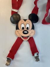Mickey Mouse Vintage Leather Kids Suspenders - Leather In great shape