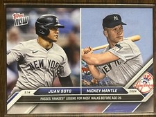 2024 Topps Now #190 Juan Soto Mickey Mantle New York Yankees