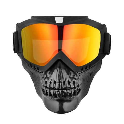 Skull Motorcycle Goggles Mask Safety Goggles ATV UTV Dirt Bike Off Road Eyewear - Picture 18 of 21