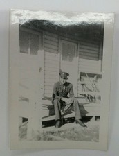 United States Army World War II Photo of Soldier in uniform Black and White