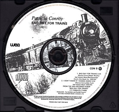 Patricia Conroy - Bad Day For Trains - PROMO CD Single - Disc Only