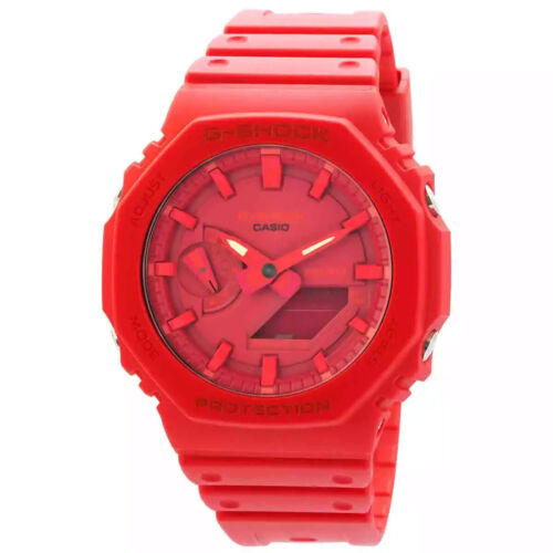 Casio G-Shock Alarm World Time Quartz Analog-Digital Red Dial Herrenuhr