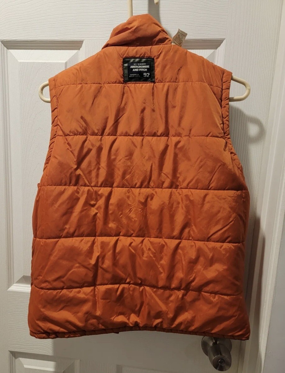 Lightweight Vest Clothing Mens Orange Down Vest Abercrombie Fitch