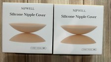 Nipwell Nipple Cover reusable Waterproof Sticky Silicone 4 Cup D 2 Boxes Cakes