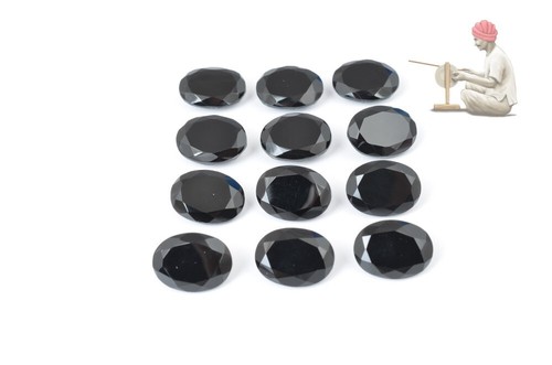 25 Pieces Natural Black Spinel 8x6mm Oval Cut Untreated Loose Gemstone for sale - 第 1/5 張圖片