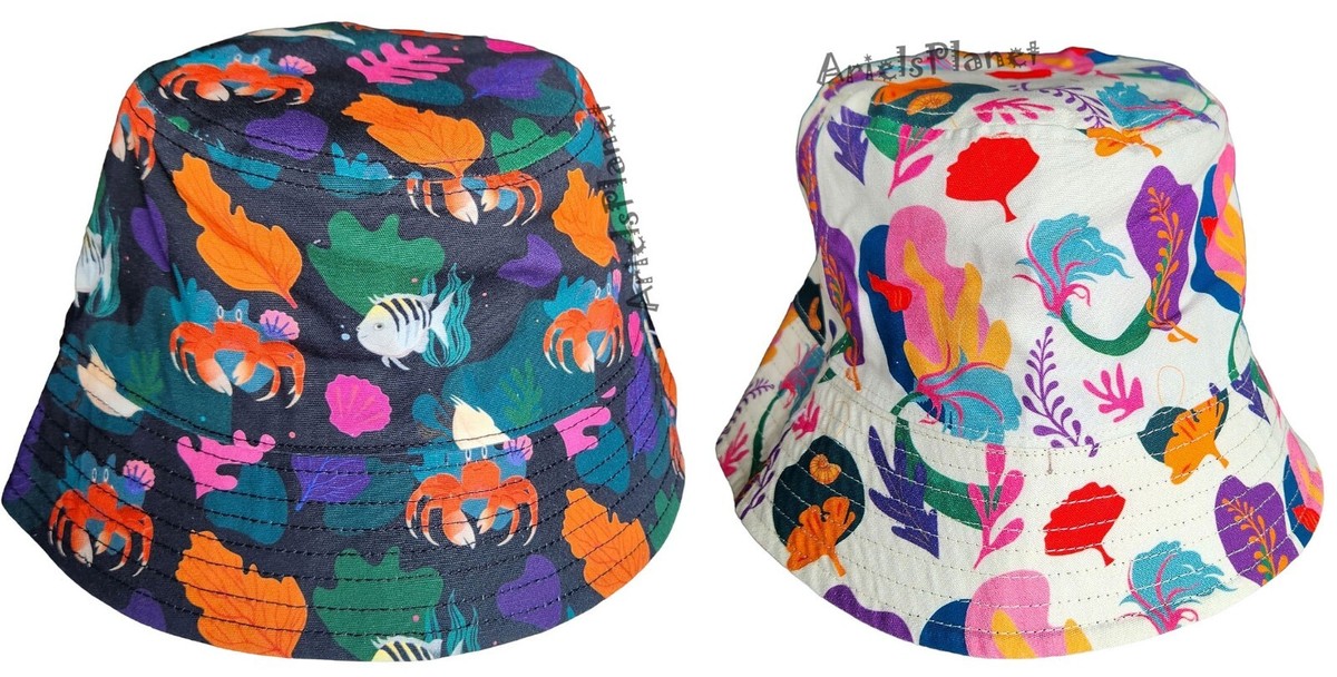 Disney Parks The Ittle Mermaid Reversible Bucket Hat Disney Ariel The Little Mermaid Bucket Hat 2023 Reversible  main image 4