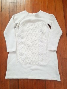 cream colored sweater dress