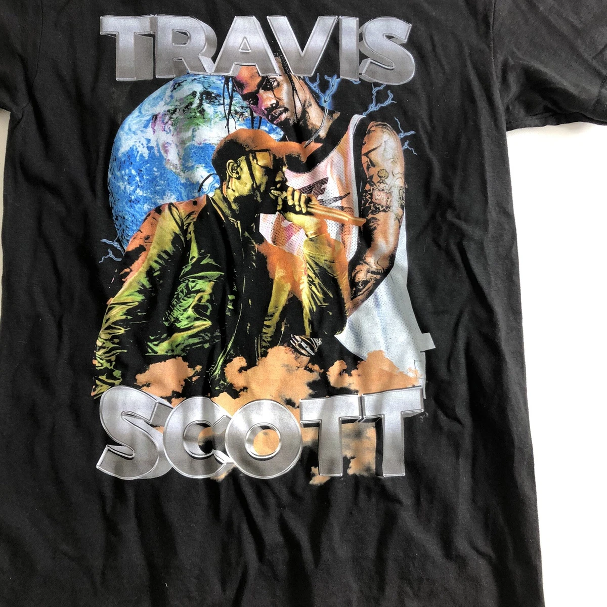 Travis Scott Shirt 90's Vintage Look Rap Tee Graphic Hip Hop T shirt Size  Small