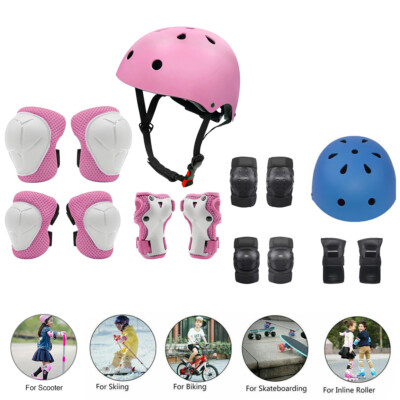 Bike Boys Helmet And Knee Pads Protective Kids Safty Helmet Knee