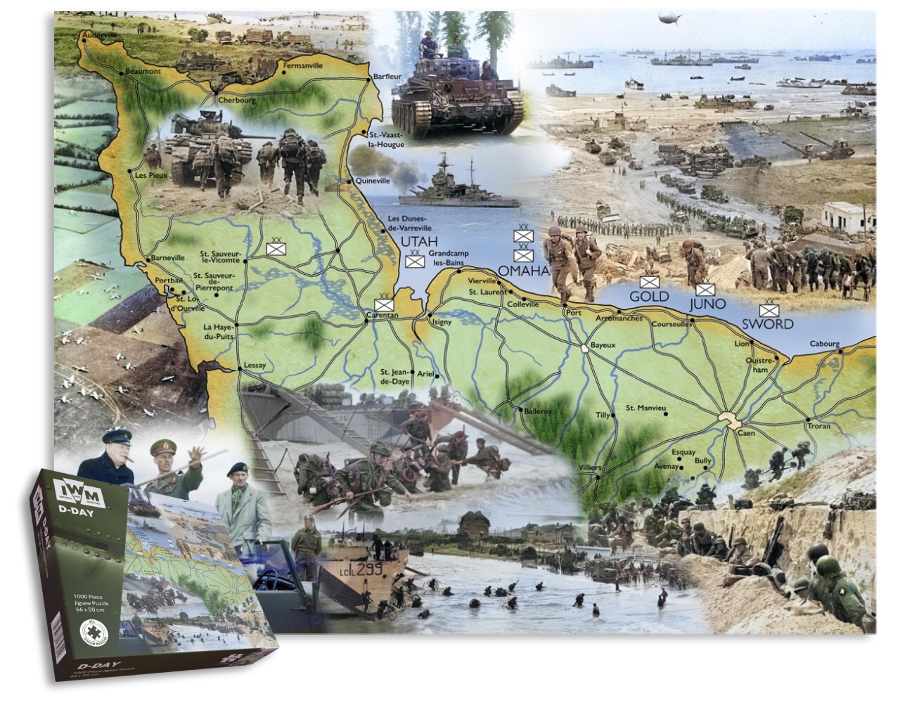 1000 Piece Jigsaw Puzzle Imperial War Museum D-Day Landings Operation Overlord