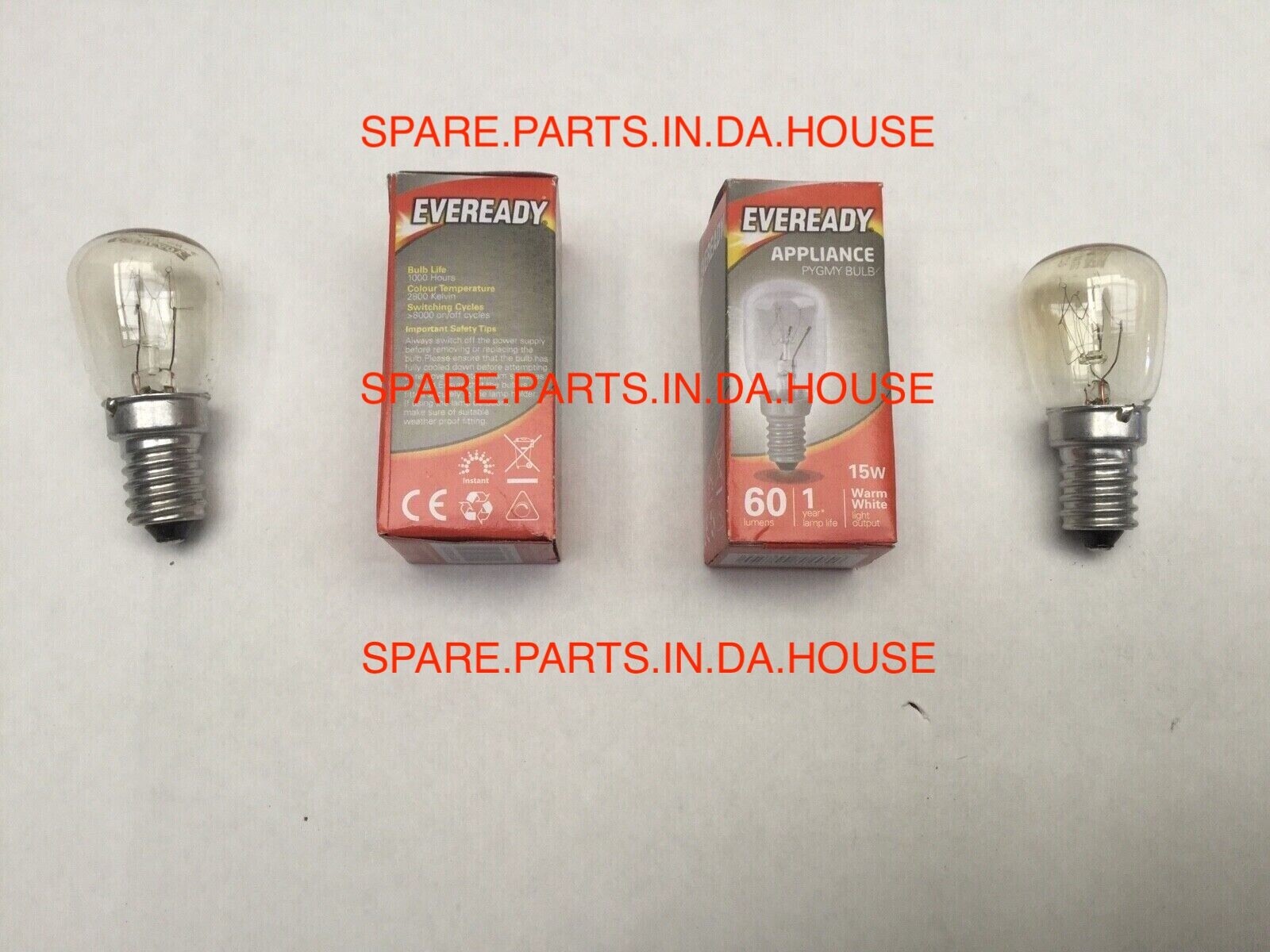 2 x Electrolux Top Mount Fridge Lamp Light Bulb Globe N390J N390SEJ