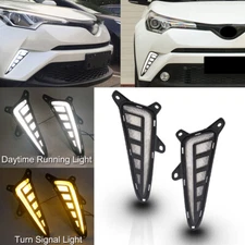 Fog Lamp For 2016-2019 Toyota C-HR CHR DRL LED Daytime Running Light Turn Signal