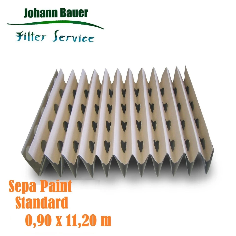 MARKENLOS Faltkartonfilter Sepa Paint Standard 0,90 x 11,20 m 290 Falten