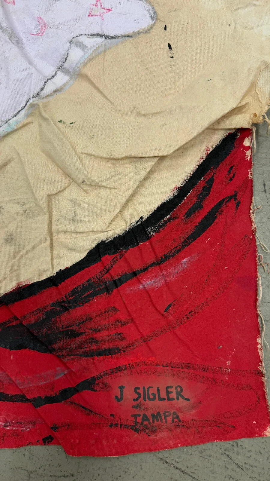 SIDE SHOW BANNER Conjoined Twins Circus Freak Signed Sigler & Son Sideshow X1