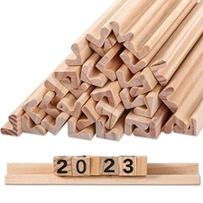 32 Pack Wooden Scrabble Rack Tiles Holders for Letter Tiles Crafts Game Stands