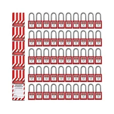 50 pcs Lockout Tagout Locks,2 Keys Per Lock,Keyed Different, with 50 Lock Out...