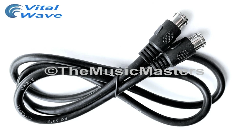 Black 3 ft "PUSH-ON" Coaxial Digital Video Cable TV Satellite Antenna Wire VWLTW - Image 2 of 4