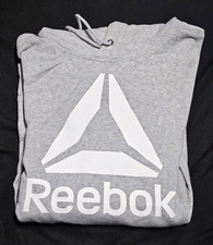 Reebok Men's Delta Logo Hoodie Size 2XL LIGHT GRAY