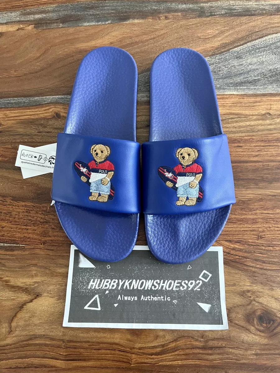 Blue polo slides cheap