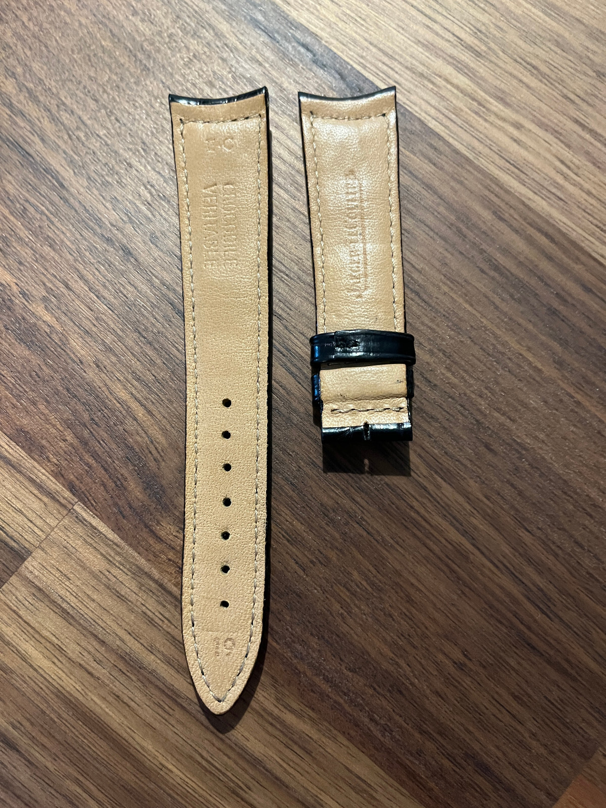 JaegerLecoultre JLC OEM Navy Crocodile leather watch strap 1916, long