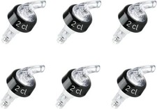 6 x Measured Liquor Professional Transparent Dispensing Spout with Ball Restrain