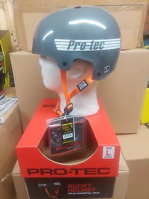 PRO TEC PRO-TEC Bucky Skate Skateboard Helmet Large Solid Gunmetal Gray Protec 58-60cm