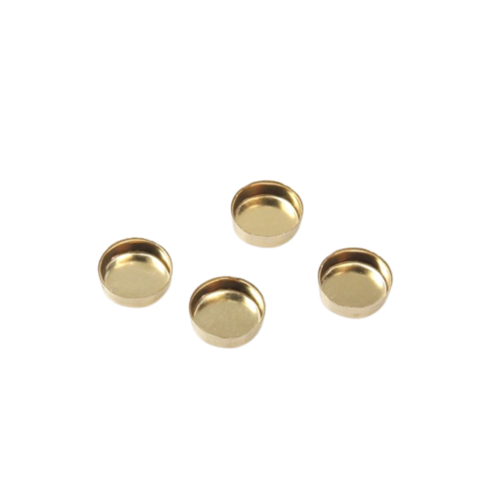 ZDP USA (10pcs Round 5mm 14k Gold Filled Bezel Cup Setting, No