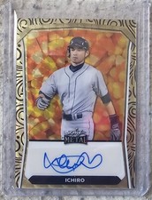 Marketplace image: 2024 Leaf Halloween Ichiro Candy Corn Super Prismatic Gold Auto 1/1 Superfractor