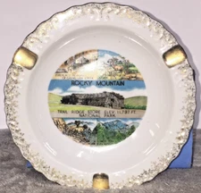 Vintage Rocky Mountains 6" Ceramic Ashtray