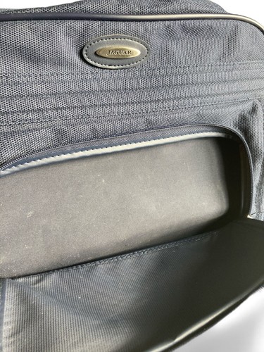 VTG Jaguar Navy Blue Shoulder Bag Canvas Messenger Carry On Luggage - Picture 5 of 7
