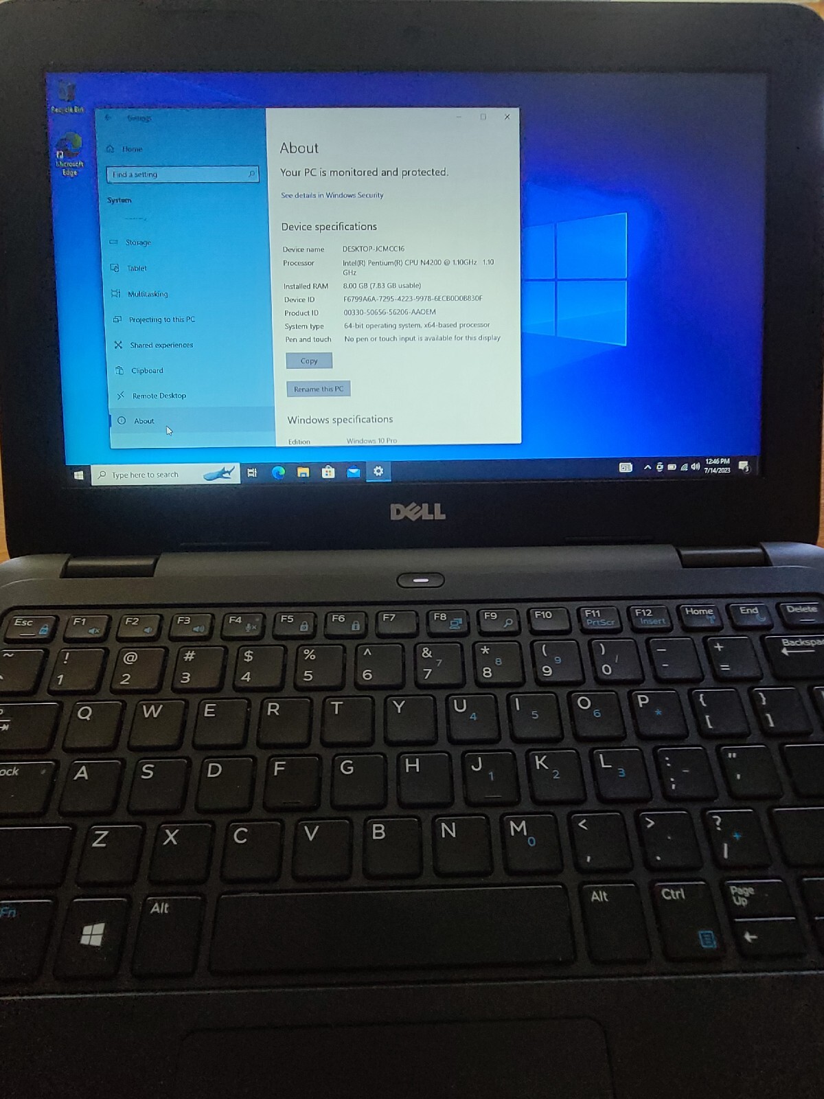 Dell Latitude 3180 Laptop Intel Pentium CPU 8GB RAM 128gb SSD Win 10 - Picture 7 of 7