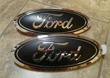 2015-17 Ford F150 GRILL & TAILGATE emblem custom MATTE black PAIR, COMBO NEW
