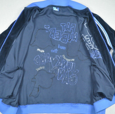 Vintage Fubu Platinum XL Jacket Fat Albert Navy Blue Velour Zip Up Vintage Fubu Platinum XL Jacket Fat Albert Navy Blue Velour Zip Up