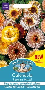 Calendula Seeds Playtime Mixed By Mr Fothergills Free Uk Delivery Flower Seeds 5011775290553 Ebay