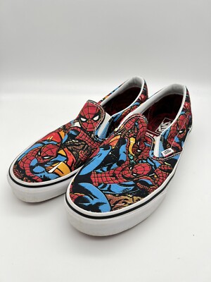 Vans X Marvel Spider Man Slip On Sneakers Mens Size 10 Streetwear