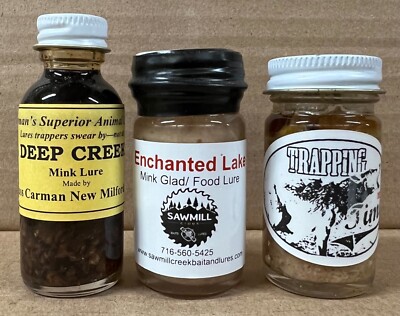 Trapping Time Tv Mink Lure Package Sawmill Creek Carman s 3 Pack Top Mink Lure