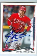 Chris Iannetta autographed baseball card (Los Angeles Angels) 2014 Topps #154