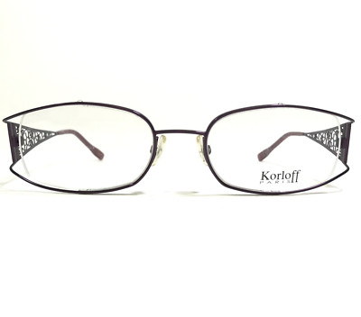 Korloff Eyeglasses Frames K.036.041 Purple Rectangular Full Rim 52-19-120