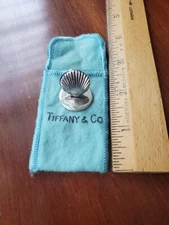 TIFFANY & CO STERLING SILVER PLACE CARD MENU HOLDER WITH POUCH 