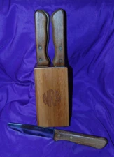 Friends of NRA Steak Knives Set of Six with Wooden Storage Block