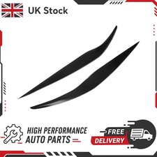 For Ford Fiesta MK7 MK7.5 12-17 Headlight Eyebrows Eyelid Lid Covers Gloss Black