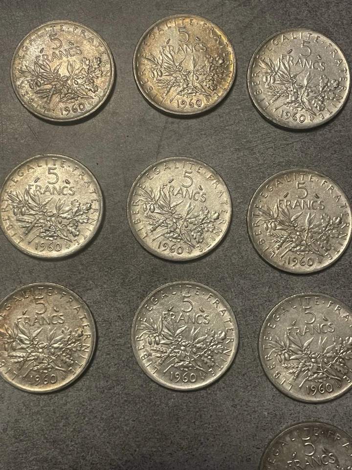 Lots 37 Pièces 5 Francs Semeuse - Photo 3/4