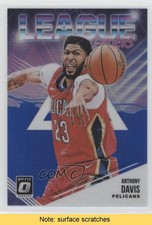 2018 Panini Donruss Optic League Leaders Blue Prizm 54/85 Anthony Davis READ 4p5